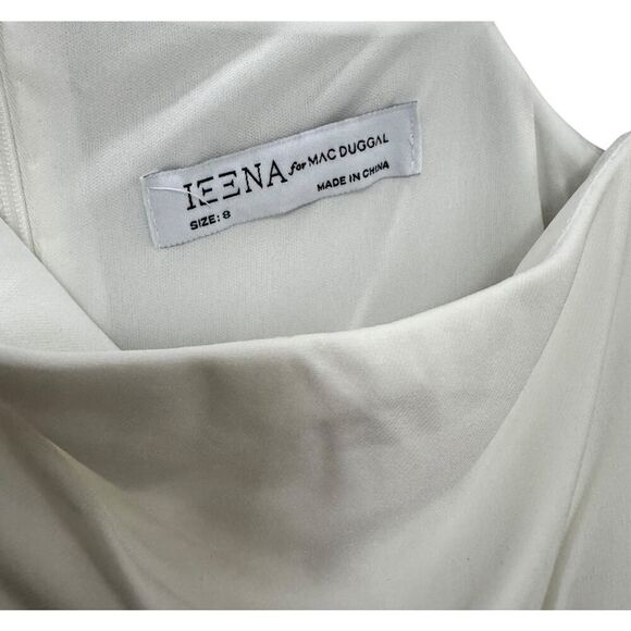 Ieena for Mac Duggal White One-Sleeve Ruched Gown - Size 8 - NWT - Picture 5 of 5